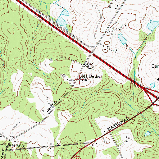 Topographic Map of Mount Bethel Cemetery, SC