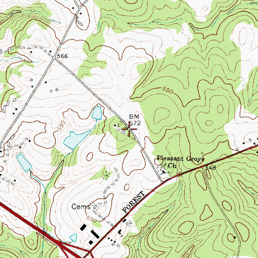 Topographic Map of Mount Bethel School (historical), SC