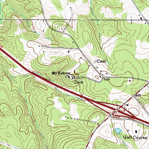 Topographic Map of Mount Hebron School (historical), SC
