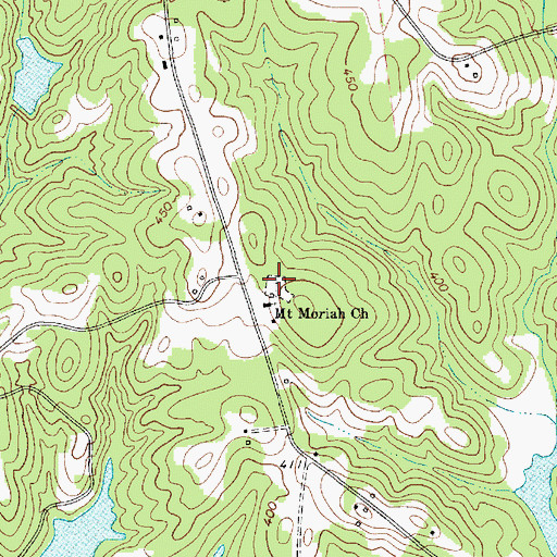 Topographic Map of Mount Moriah Cemetery, SC