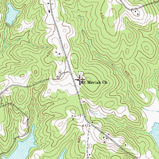 Topographic Map of Mount Moriah School (historical), SC