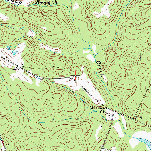 Topographic Map of Mount Olive School (historical), SC