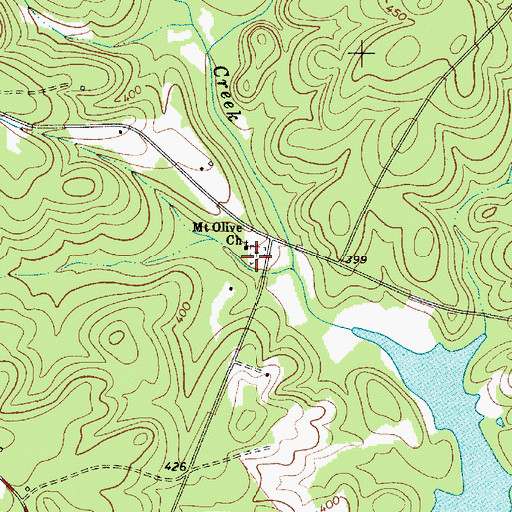 Topographic Map of Mount Olivet Cemetery, SC
