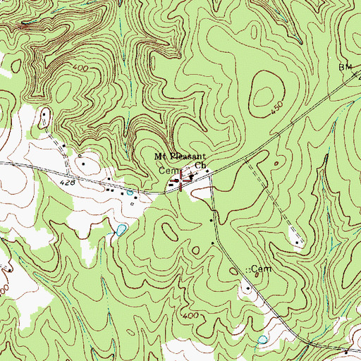 Topographic Map of Mount Pleasant School (historical), SC