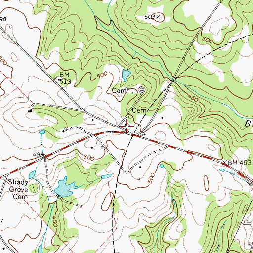 Topographic Map of Mount Zion Church (historical), SC