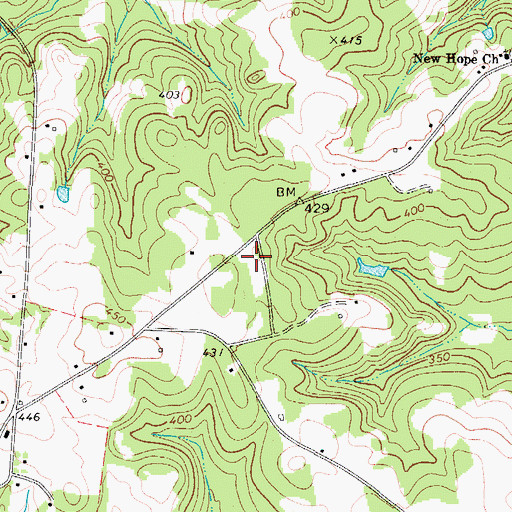 Topographic Map of New Hope School (historical), SC