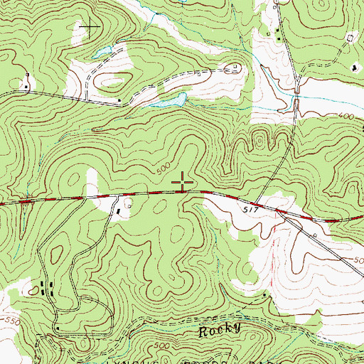 Topographic Map of Newberry Vocational Center, SC