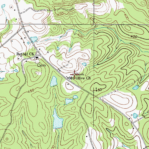 Topographic Map of O'Neal Cemetery, SC