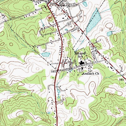 Topographic Map of Prosperity Cemetery, SC
