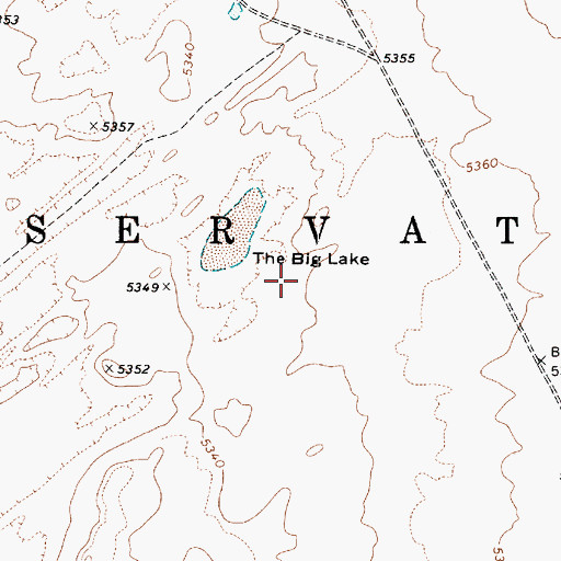 Topographic Map of The Big Lake, AZ