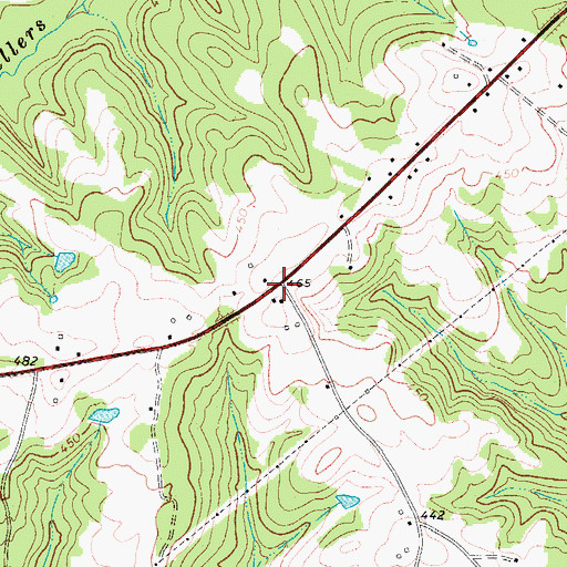 Topographic Map of Reuben (historical), SC