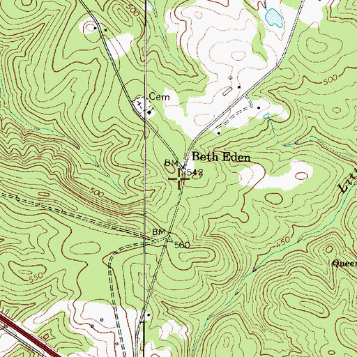 Topographic Map of Rose Spring School (historical), SC