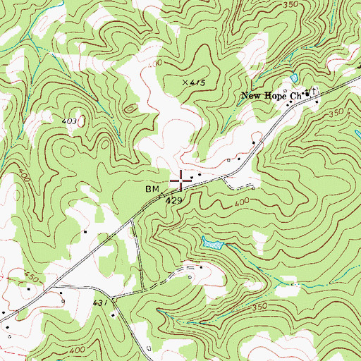 Topographic Map of Saint Lukes School (historical), SC