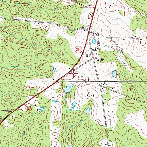 Topographic Map of Saluda Academy (historical), SC