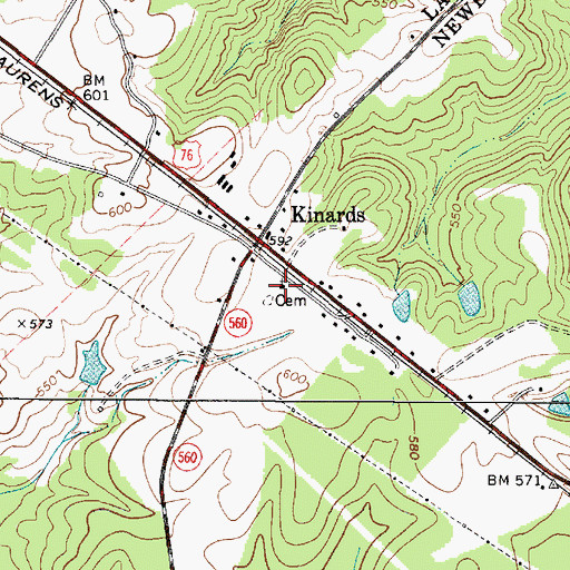 Topographic Map of Sharon Methodist Church, SC