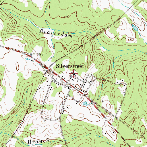 Topographic Map of Silver Street School (historical), SC