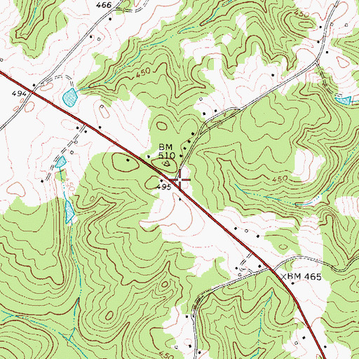 Topographic Map of Sondleys (historical), SC