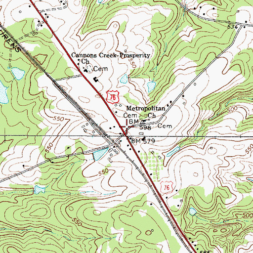 Topographic Map of Southeast Newberry, SC