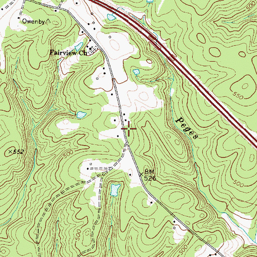 Topographic Map of Tabernacle School (historical), SC