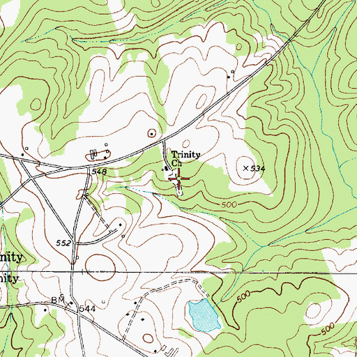 Topographic Map of Trinity Cemetery, SC