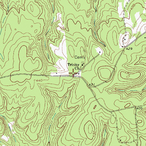 Topographic Map of Trinity School (historical), SC