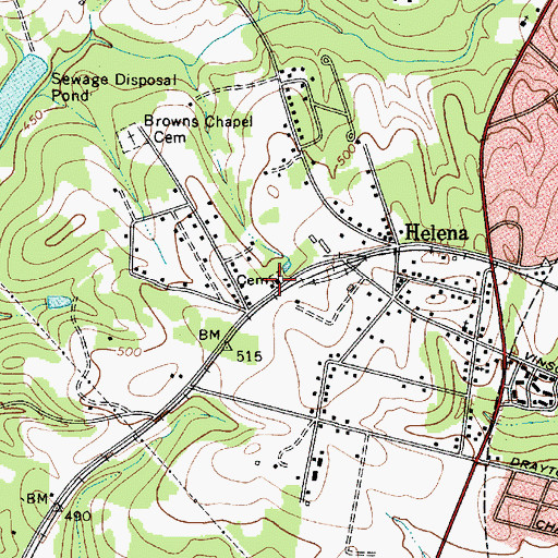 Topographic Map of Union Church, SC