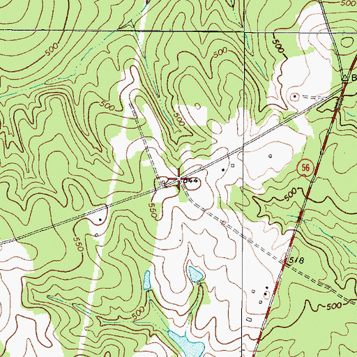 Topographic Map of Vaughanville School (historical), SC