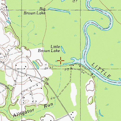Topographic Map of Alligator Run, SC