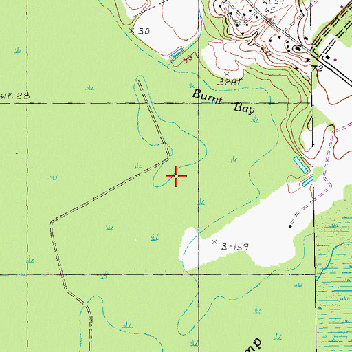 Topographic Map of Burnt Bay, SC