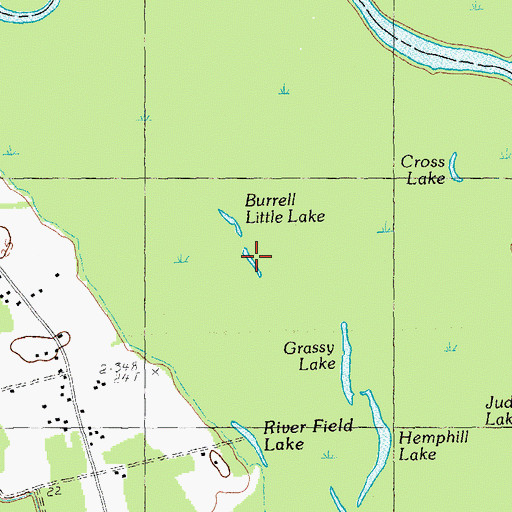 Topographic Map of Burrell Little Lake, SC