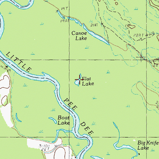 Topographic Map of Flat Lake, SC