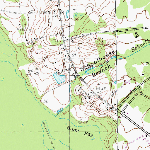 Topographic Map of Gethsemane Church, SC