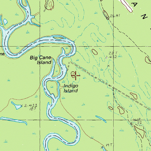 Topographic Map of Indigo Island, SC