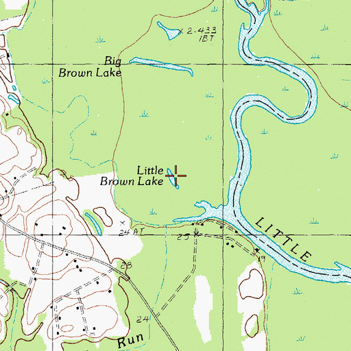 Topographic Map of Little Brown Lake, SC