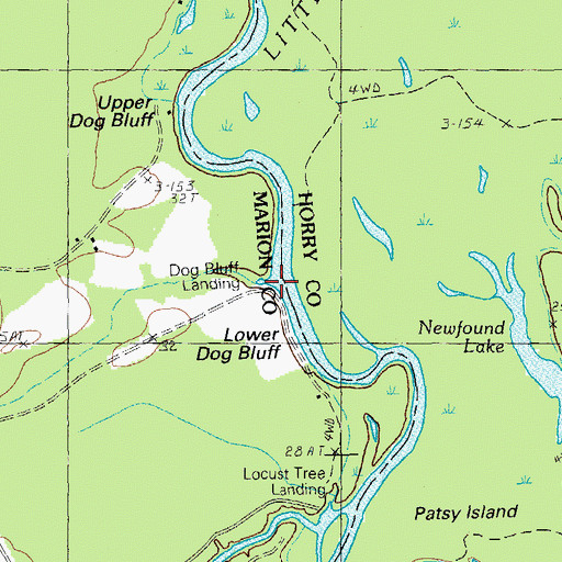 Topographic Map of Marsh Creek, SC
