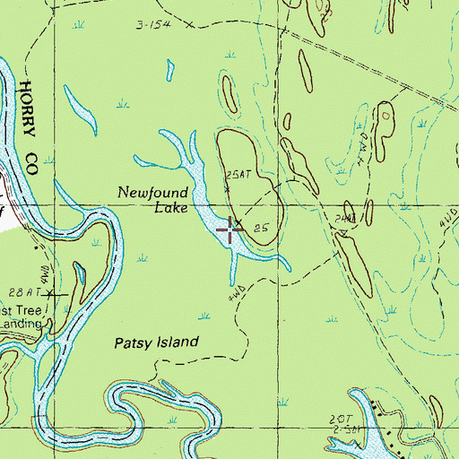 Topographic Map of Newfound Lake, SC