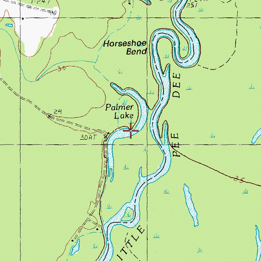 Topographic Map of Palmer Lake, SC