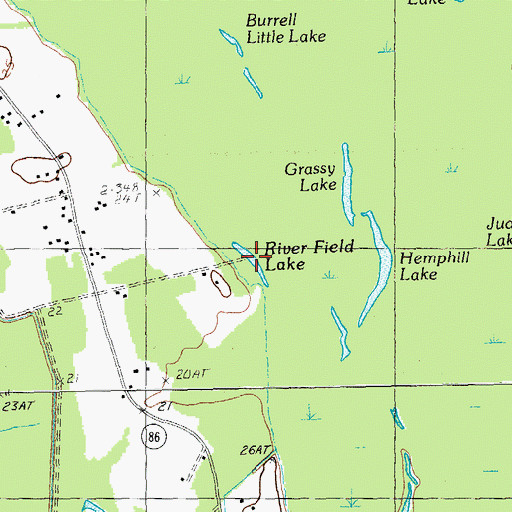 Topographic Map of River Field Lake, SC