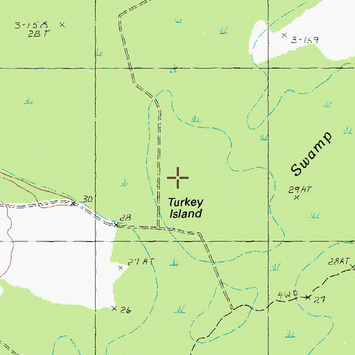 Topographic Map of Turkey Island, SC