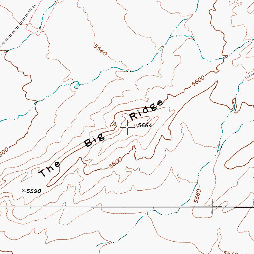 Topographic Map of The Big Ridge, AZ