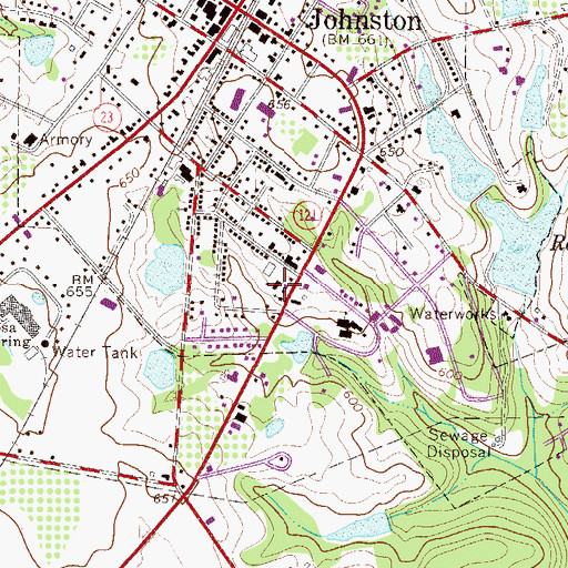 Topographic Map of Edgefield County Training School (historical), SC