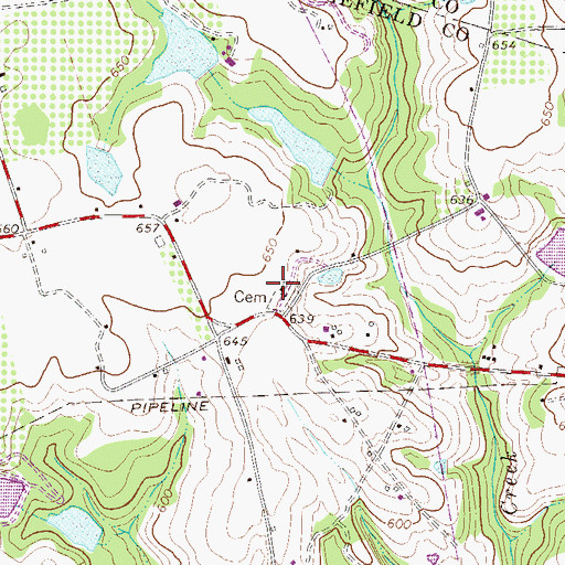 Topographic Map of Pine Hill Church, SC