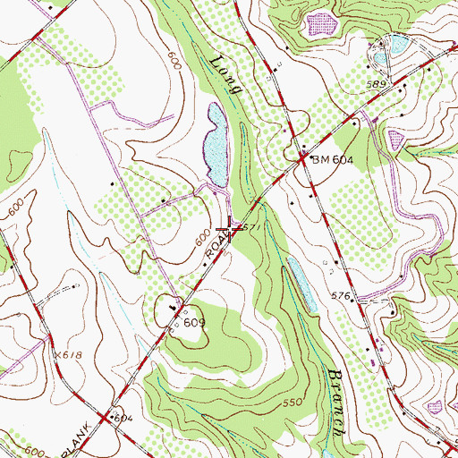 Topographic Map of Long Branch School (historical), SC
