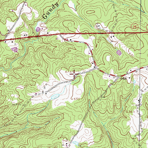 Topographic Map of Flat Rock School (historical), SC