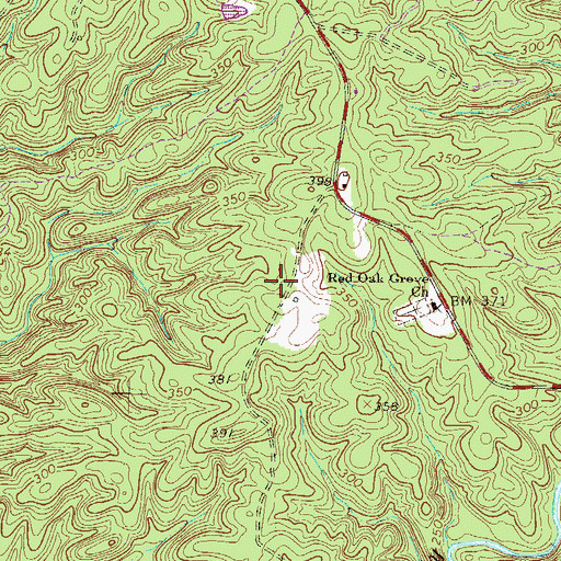 Topographic Map of Red Oak Grove School (historical), SC