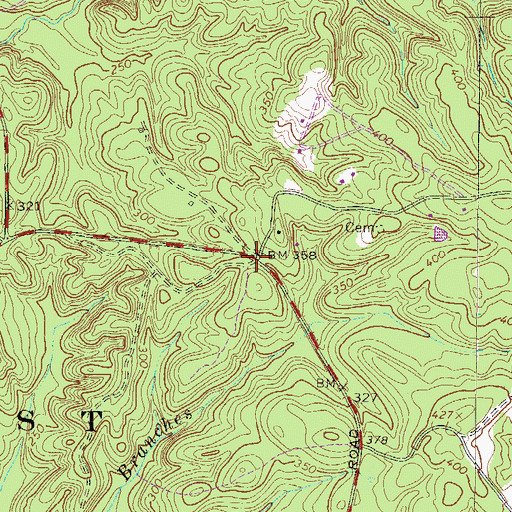 Topographic Map of Poplar Springs School (historical), SC