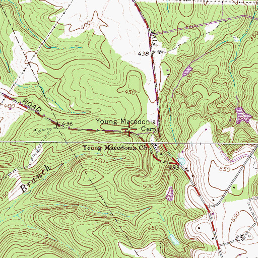 Topographic Map of Young Macedonia School (historical), SC