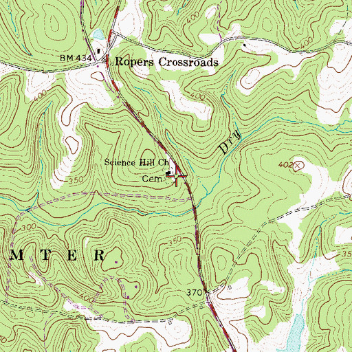 Topographic Map of Zion Hill School (historical), SC