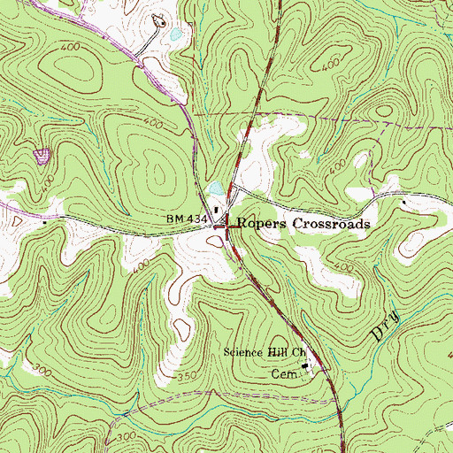 Topographic Map of Ropers School (historical), SC