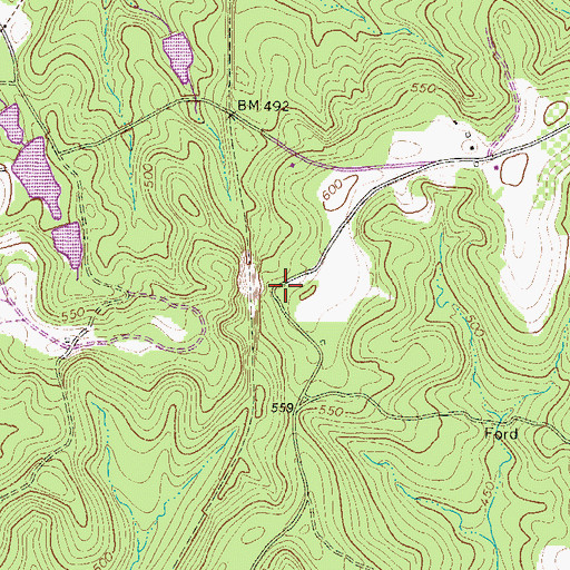 Topographic Map of Landrum School (historical), SC